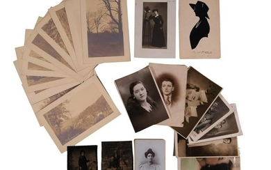 A SET OF ANTIQUE FERROTYPES AND PHOTOGRAPHS