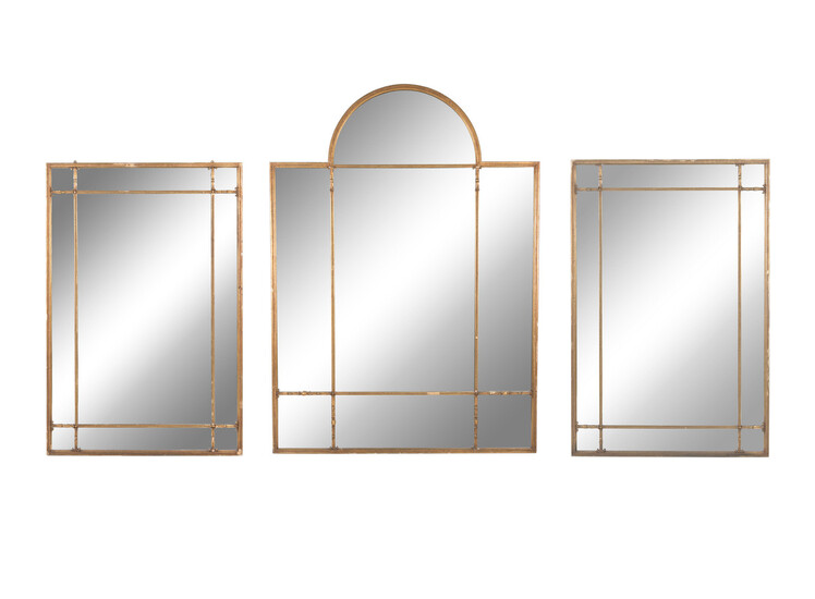 A Set of Three Large Giltwood Mirrors