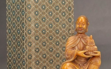 A TIANHUANG STONE CARVED BUDDHA