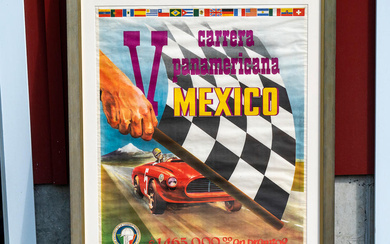 A 'V Carrera Panamericana 1954' poster, Mexican, 1954 32 ...