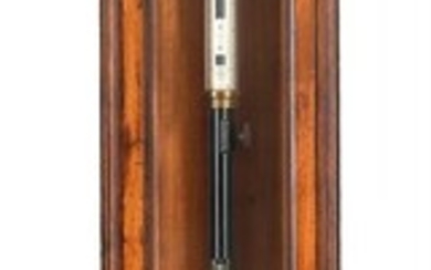 A VICTORIAN OXIDISED AND LACQUERED BRASS FORTIN-TYPE LABORATORY MERCURY STICK BAROMETER