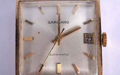 A VINTAGE 9CT GOLD GARRARD WATCH. 22.2 grams overall.