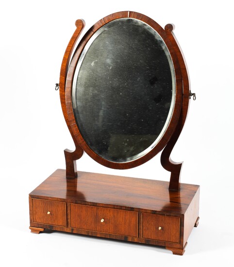 A Victorian rosewood dressing table mirror