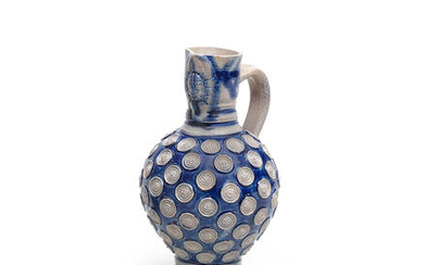 A Westerwald stoneware jug (Enghalskanne), second half 17th century