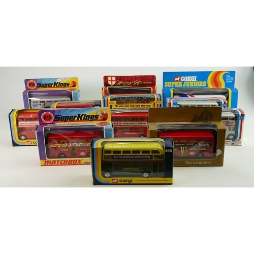 A collection of boxed Corgi toy buses to include: London Rou...