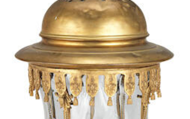 A large gilt bronze hall lantern