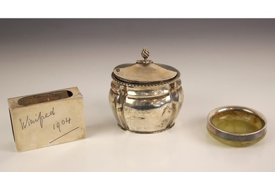 A selection of silver items, to include an Edwardian silver ...