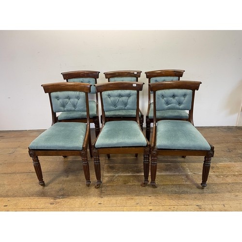 A set of six Regency mahogany dining chairs (6)