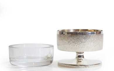 ▲ A textured sterling silver pedestal bowl