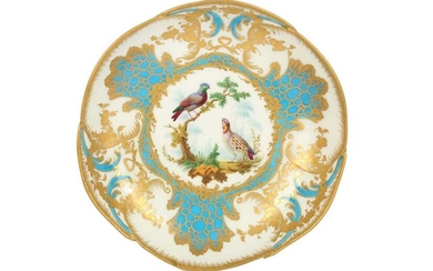 AMENDED DESCRIPTION - An 18th century Sevres Style dished bowl