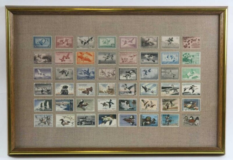 AMERICAN MIGRATORY BIRD FRAMED STAMP COLLECTION