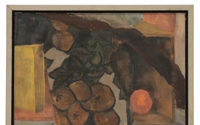 Abstract Still Life Oil Painting, Mid-20th Century