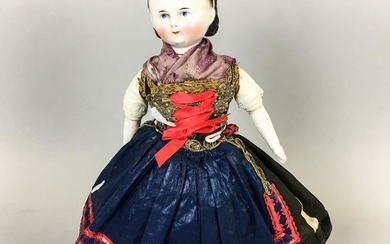 Alice-style China Shoulder Head Doll