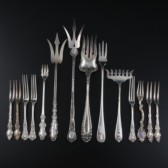American and English Sterling Silver and Silver Plate Forks