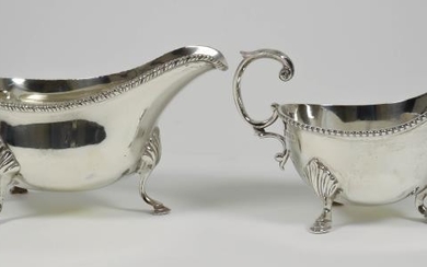 An Edward VII Silver Sauce Boat and a George...