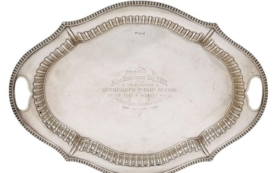 An Edwardian silver tray, Sheffield, c.1906, Cooper Brothers & Sons...