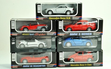 An interesting group of 1/32 diecast cars comprising