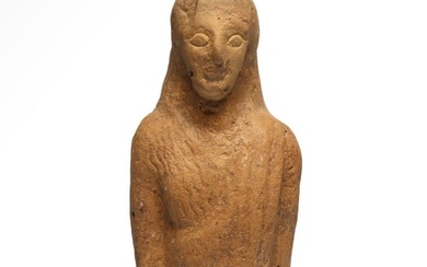 Ancient Greek Terracotta Standing Goddess Votive Figure