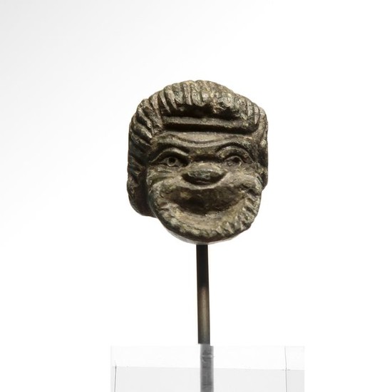 Ancient Roman BronzeTheatre Mask of Comic Slave