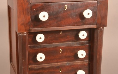 Antique Empire Miniature Chest of Drawers.