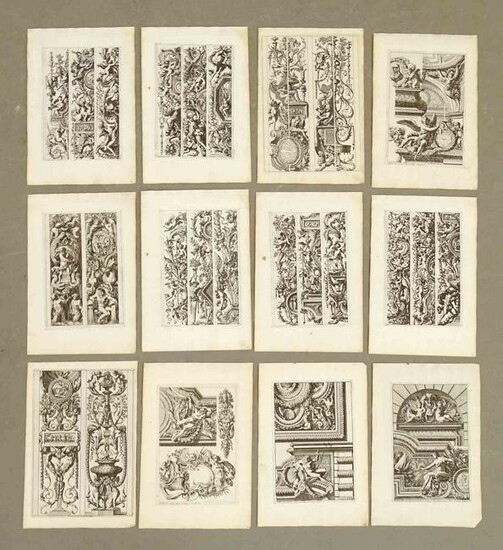 Antique French Architectural Print Set (12)