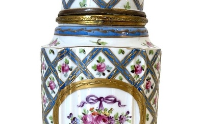 Antique French Hand Painted Sevres Porcelain Box