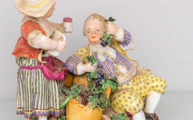 Antique Meissen Style Porcelain Figural Group