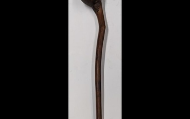 Antique Native American Carved Wood Ball Club