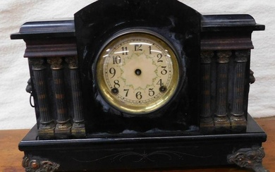 Antique Painted Mantel Clock by Sessions