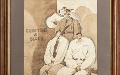 Antonio Lopez Saenz "Carstens & Bloch" Watercolor