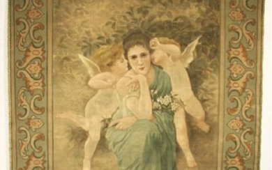 Art Nouveau Painted Tapestry