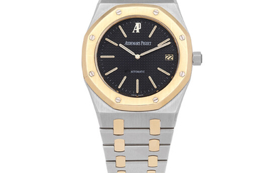 Audemars Piguet. A rare and early stainless steel and 18K gold automatic calendar bracelet watch offered on behalf of the original owner Royal Oak Jumbo, Ref 5402SA, Circa 1975