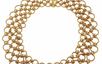 Authentic! Verdura Lace 18k Yellow Gold Necklace