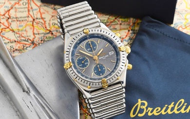 BREITLING (Chronomat Automatic / Grey - Or Acier réf. B13048), vers 1992 Mythique chronographe sport...