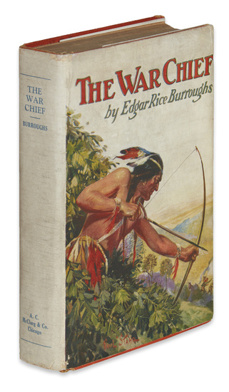 BURROUGHS, EDGAR RICE. The War Chief. Illustrated title-page. 8vo, publisher's orange cloth, stamped...