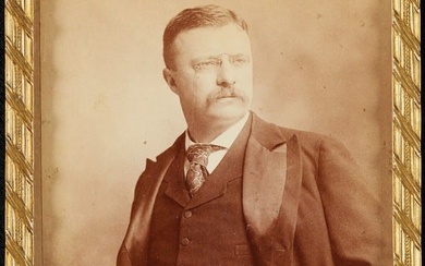 Beautiful President Theodore Teddy Roosevelt Signed 1800s Photo Beckett COA