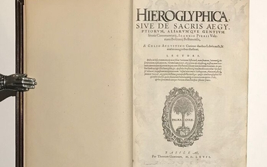 Bolzani, Valeriano - Hieroglyphica, sive, De sacris aegyptiorum literis commentarii Ioannis Pierii Valeriani Bolzanii - 1567