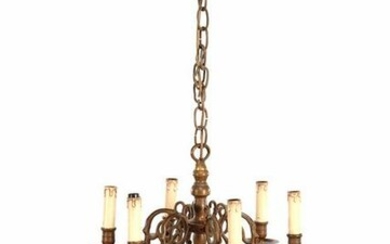 Brass 12-armed candle crown