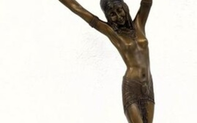 Bronze After D. Chipares. Figural Sculpture. Exotic fe