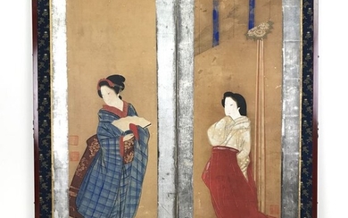 Byobu - Paper - Beauty pattern - Japan - First half of the 19th century
