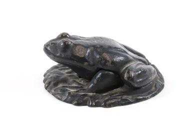 CAST IRON PAINTED FROG