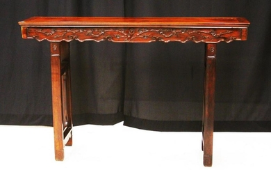 CHINESE CARVED ROSEWOOD TABLE, 19TH C.