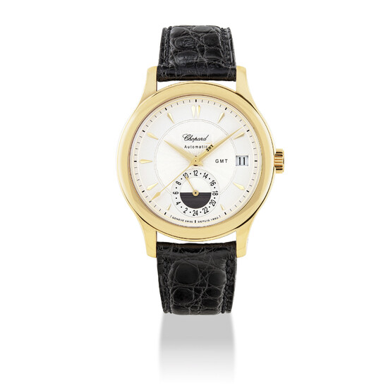 CHOPARD, LIMITED EDITION GOLD, DUAL TIME WITH DATE, NO.0043/1860