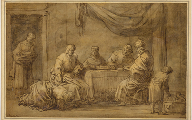 CLAES MOEYAERT (DURGERDAM 1591-1655 AMSTERDAM), Le Repas chez Simon le Pharisien