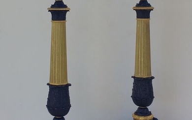 Candelabra (2) - Restauration Style - Bronze (gilt) - 19th century