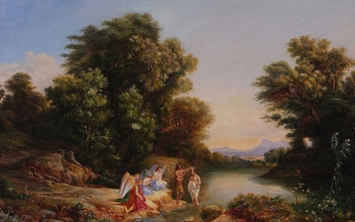 Carl Marko l'Ancien Leutschau 1791 - 1860 Villa Appeggi près d'Antella, Florence "Paysage avec Saint...