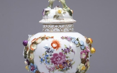 Carl Thieme Potschappel, Dresden Porcelain Vase ca.