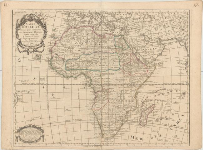 "Carte d'Afrique Dressee pour l'Instruction par Guillaume Delisle...", Delisle/Dezauche
