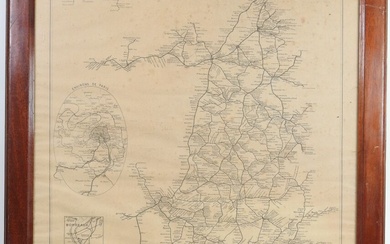 Carte du réseau des chemins de fer Paris-Orléans et du midi. Imprimerie GENET, 1934. 67...