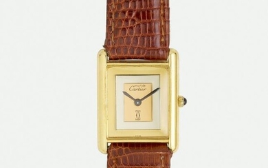 Cartier, 'Must de Cartier' tank wristwatch